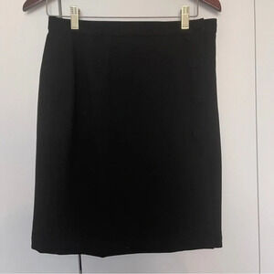Skirt pencil crepe de chine Thierry Mugler black 42 EU (waist 15”)